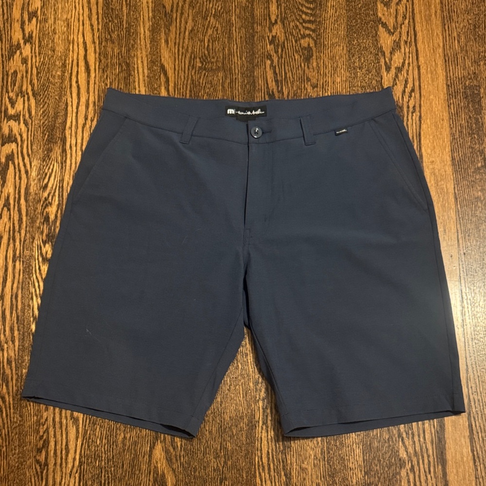 Travis Mathew Dark Blue Flat Front Shorts